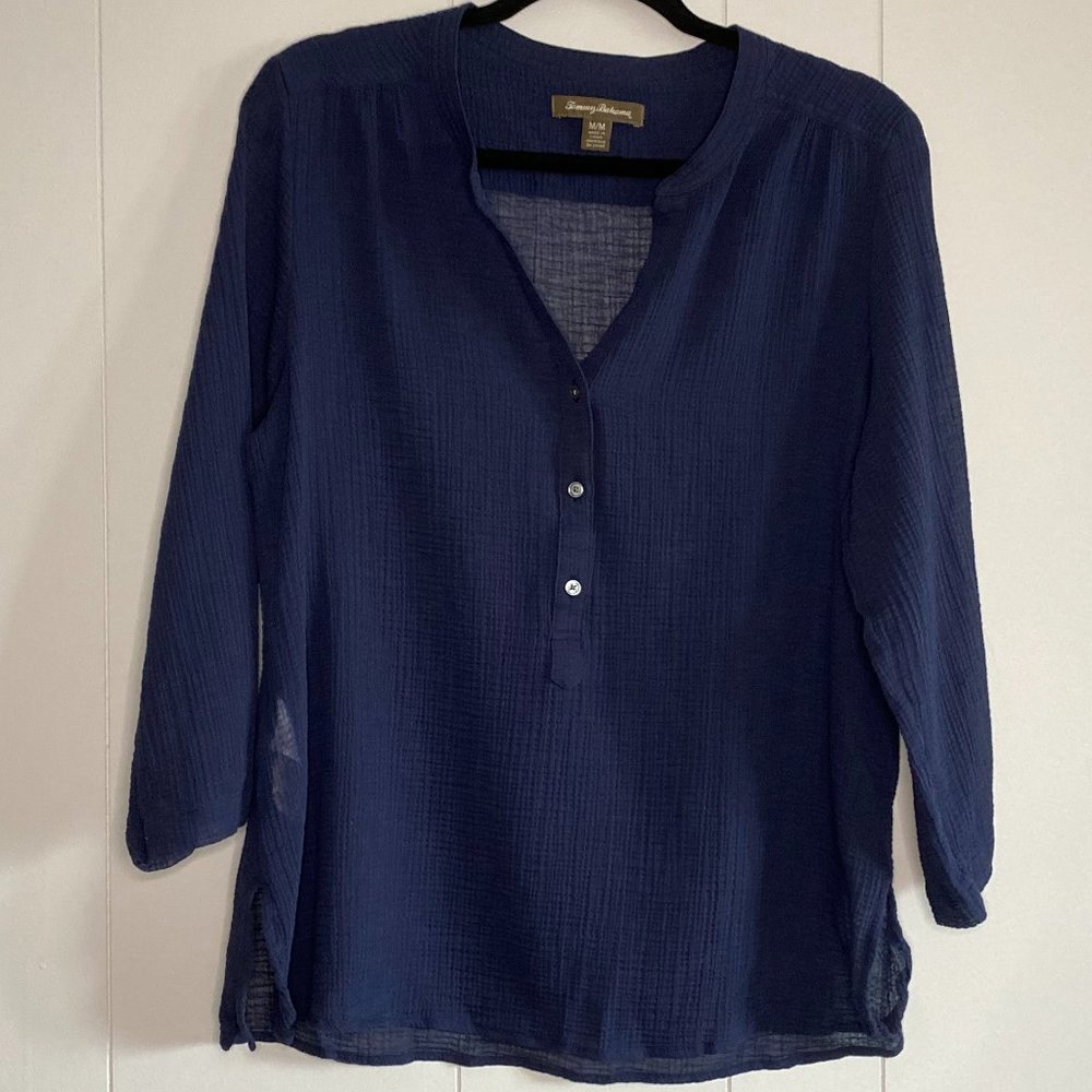 Tommy Bahama Navy Shear Blouse